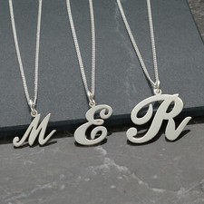 9ct Solid White Gold Initial