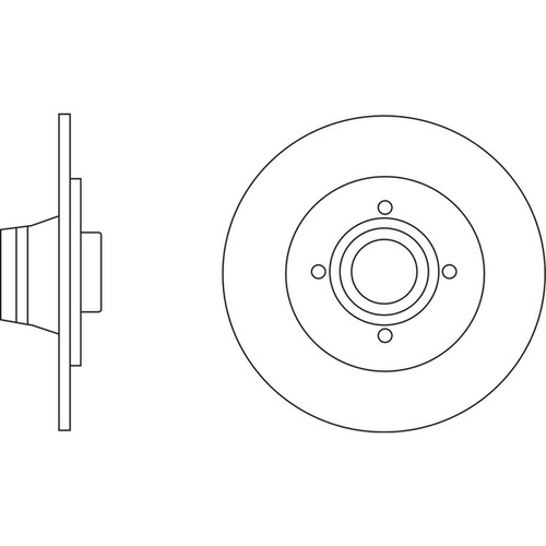 Brake discs solid for - 2x,