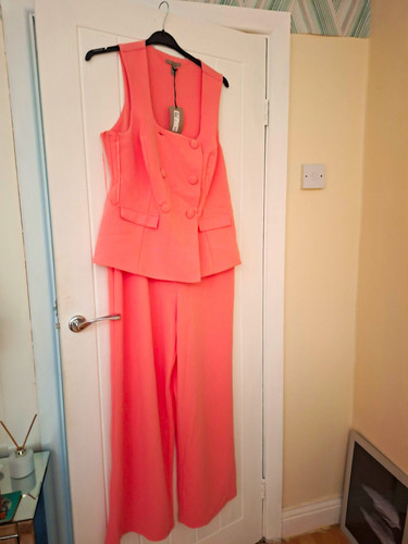 River island coral - river, jumpsuit