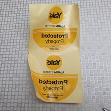 Window & Door Warning Burglar Alarm Stickers suitable for Yale systems