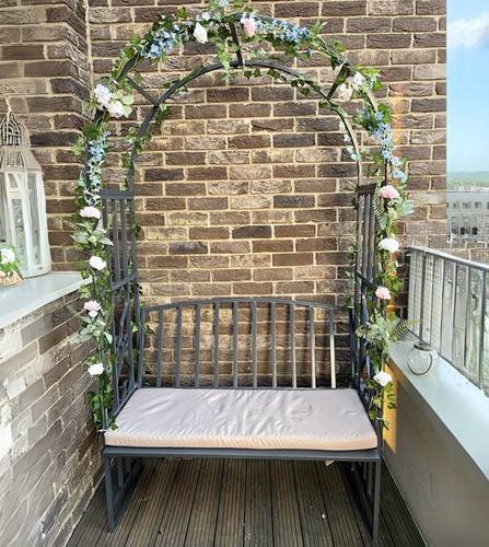 Metal garden bench outdoor - garden,