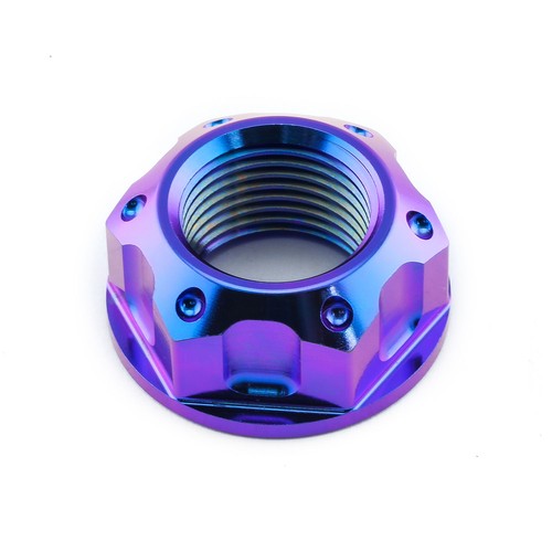 Titanium flanged axle - titanium,