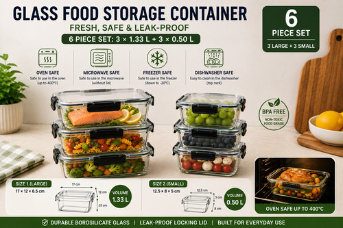 Glass food storage containers - storage,