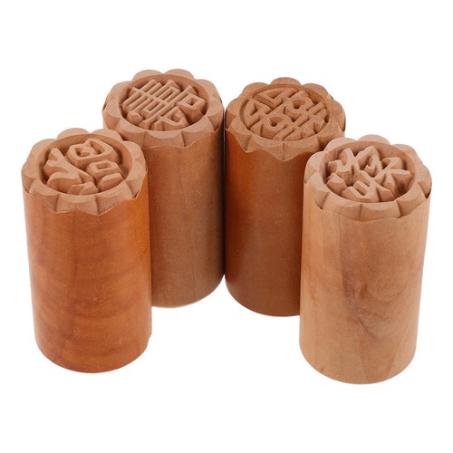 4pcs reusable wooden cake - 4pcs,