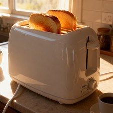 750W White 2 Slice Extra Wide