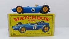 MATCHBOX LESNEY REGULAR WHEEL MOKO 52 BRM RACING CAR F1 BLUE DECALS HTF MINT MIB