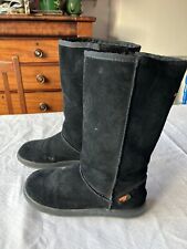 WOMEN Black ROCKET DOG SUGAR DADDY SUEDE WARM WINTER BOOTS SIZE 6 Euro 39