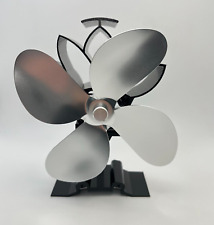 2-in-1 Stove Pipe Fan 4-Blades 4LT Draft Booster for Wood Stove & Chimney