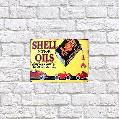 Shell motor oil retro - motor, tin