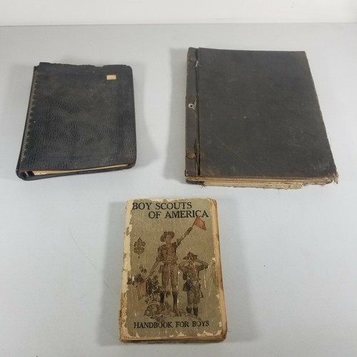 1930s 40s boy scout - log, book