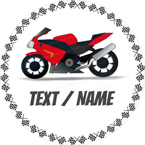 Motorbike cake topper party - motorbike,