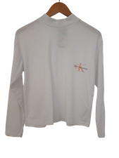 CALVIN KLEIN Junior Girls Age 12 Years White Long Sleeved T-Shirt Pre - Loved