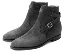 Mens Grey Handmade Suede