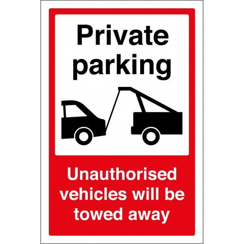 Private parking unauthorised - private,