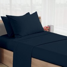 Premium Egyptian Cotton 4 Piece Cot Sheet Set, 8" Deep Pocket Fitted, Sheets ...