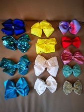 Bundle of JoJo (x7) and JoJo Style (x6) Large Hairbows - Clip In