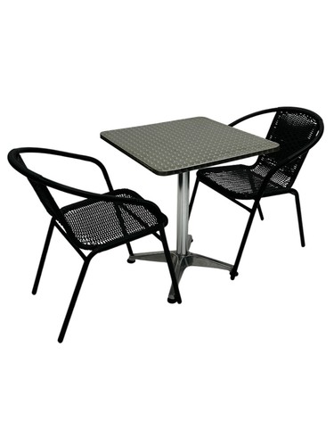 Black rattan garden furniture - black,