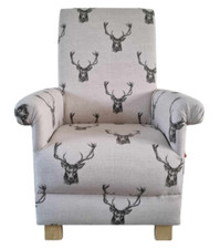 Grey stag armchair chair - armchair,