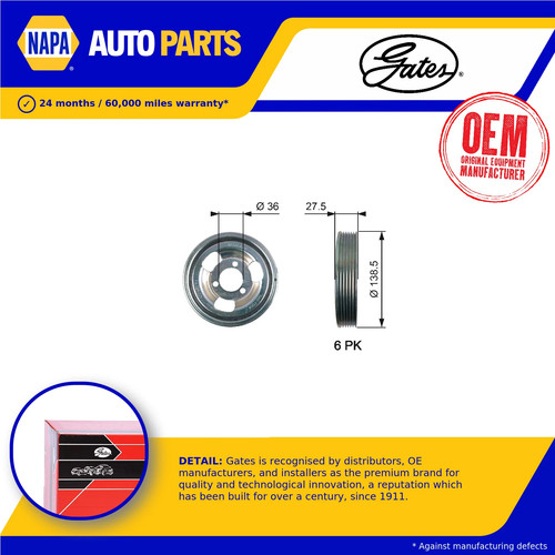 Crankshaft pulley fits - crankshaft,
