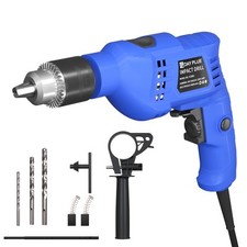 1500W Corded Impact Hammer Drill W/7pc Variable Speed 3000RPM 13mm Metal Chuck