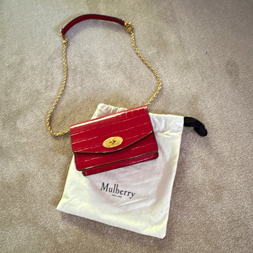 Mulberry red crocodile print - crocodile,