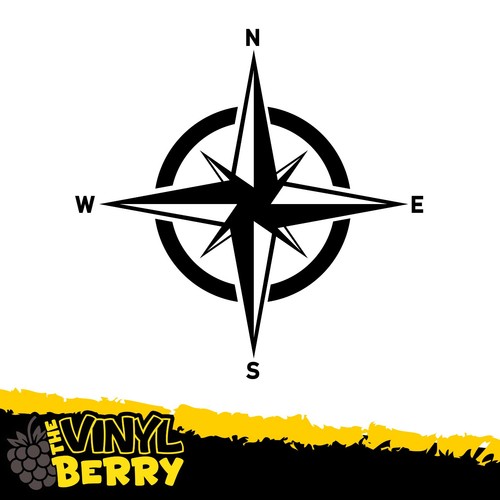 Compass rose vinyl - rose, decals