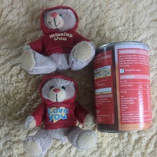 Flying Bears Limited Edition tiny 10cm Teddy bears Soft Plush Toys red hoodies