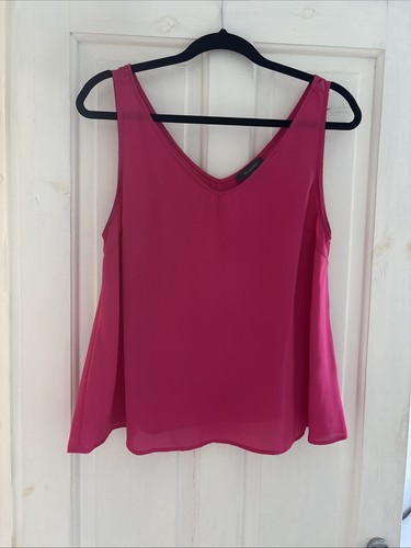 Bright fushsia pink sheer - fushsia, vest