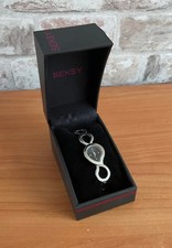 Seksy Loop Bracelet Ladies Watch 4989, Black Dial, Stainless Steel