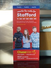  NOV 2025 STAFFORD & LOCAL AREA BUS TIMETABLE FOR CHASERIDER & SELECT SERVICES.