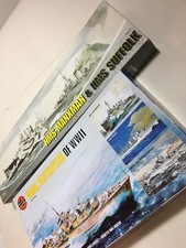 Mixed condition SPARES OR REPAIR STARTED Airfix 1/600 joblot Ship model kits