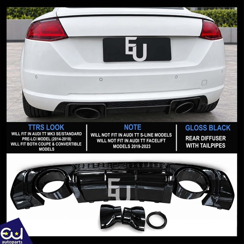 Gloss black rear - rear, bumper