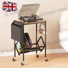 Vintage Style CD Storage Rack 2 Tiers Phonograph Table Metal CD Storage Box UK