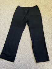 Tu Black Straight-Leg Linen