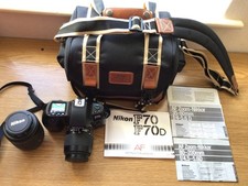Nikon F70 Camera With  2 Lenses Instructions & Camera Bag Vintage 1995 JOB LOT