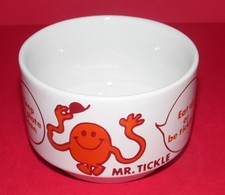 MR.MEN * Vintage 1980s Small Cereal / Soup Bowl * Mr. Happy, Fussy, Tickle *