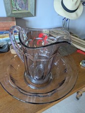 Antique glass jug & bowl wash