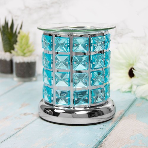 Blue wax melt oil burner - blue, or