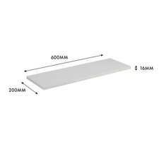 2 Pack Melamine Shelf - White