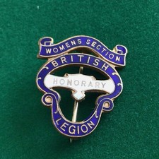 WOMENS SECTION BRITISH LEGION~Honorary Enamel Badge~Birmingham Medal Co~3.5cm