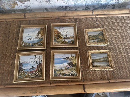 Vintage miniature oil painting - vintage,