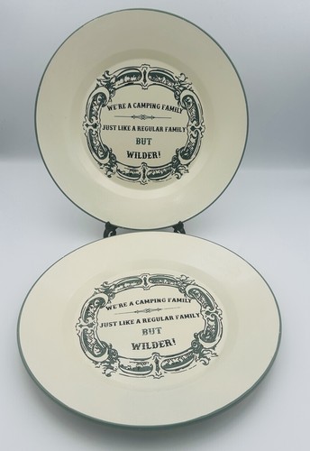 Pair enamel camping dinner - pair,