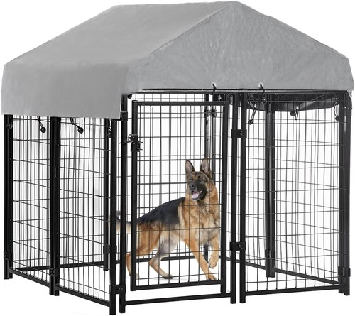Welded wire dog kennel heavy - wire,