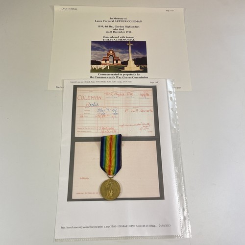Ww1 victory medal lance - ww1,