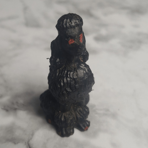 Vintage black poodle figurine - vintage,