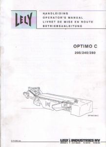 Lely mower optimo - mower, 205