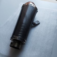 Scorpion Slip On Exhaust Oval Carbon Fibre . 45mm Pipe. Loud!