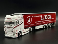Scania S highline CS20H 4x2 curtainside trailer "Liegl" WSI truck model 1:50