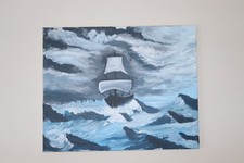 BOAT IN THE MIDDLE OF THE SEA