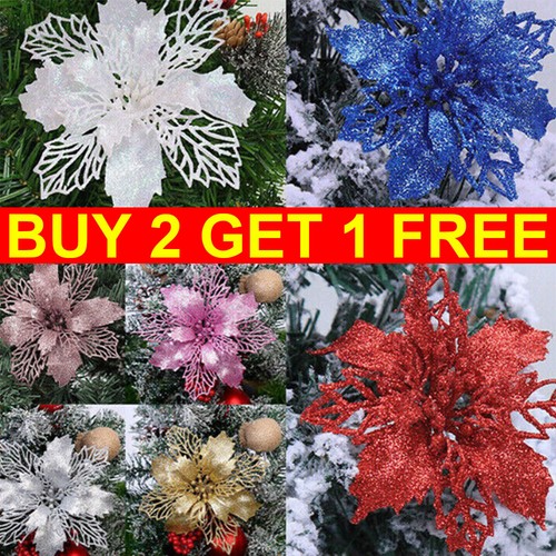 10x large poinsettia glitter - 10x,